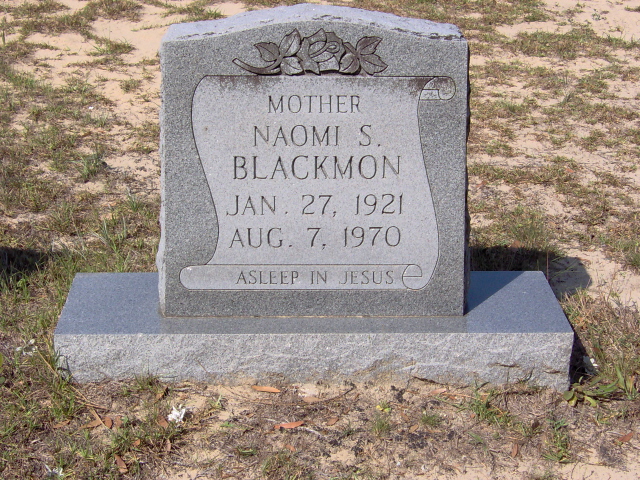 Headstone for Blackmon, Naomi  S.